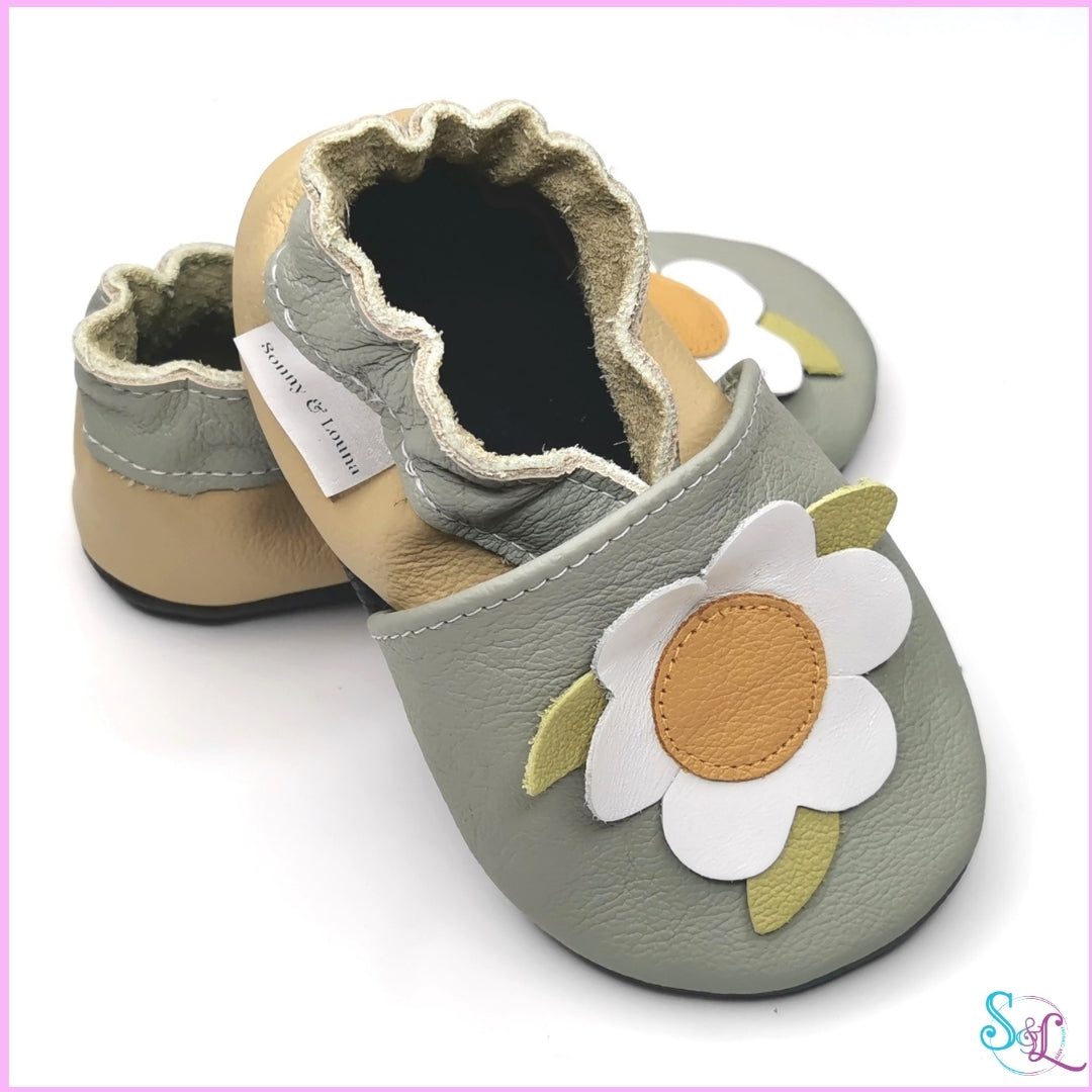 Baby Chausson Cuir Souple, Camomille