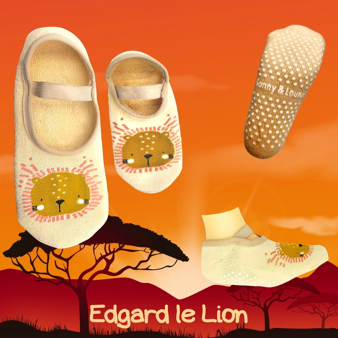 Baby Chaussurettes Exclusives Hiver, Edgard le Lion