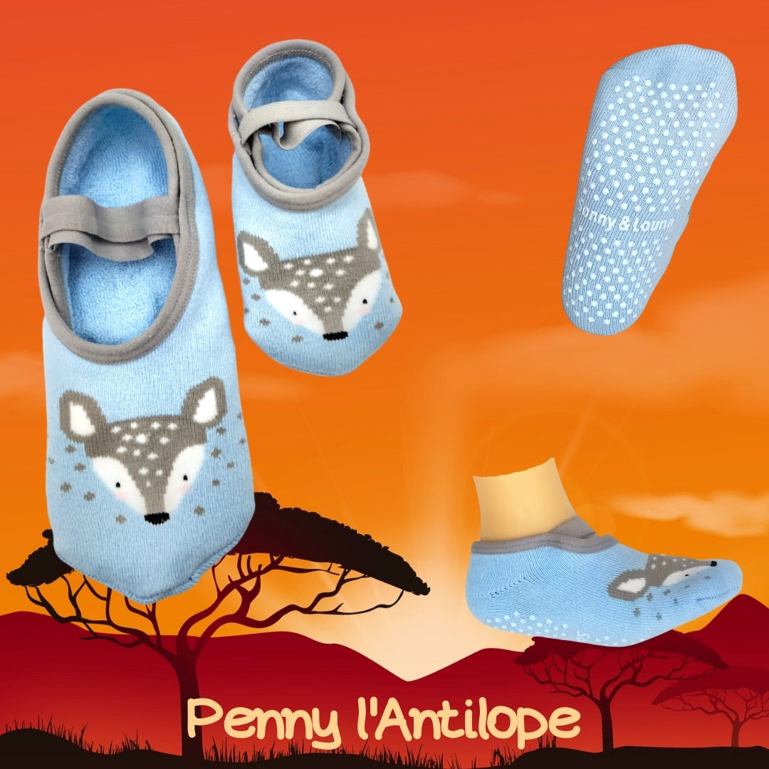 Baby Chaussurettes Exclusives Hiver, Penny l'Antilope